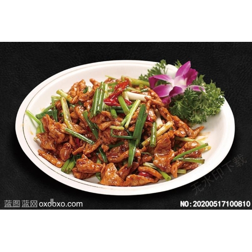 小炒黄牛肉菜谱湘菜系列美食菜牌素材_作品编号NO:20200517100810