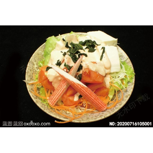 豆腐沙拉菜谱湘菜系列美食菜牌素材_作品编号NO:20200716105001