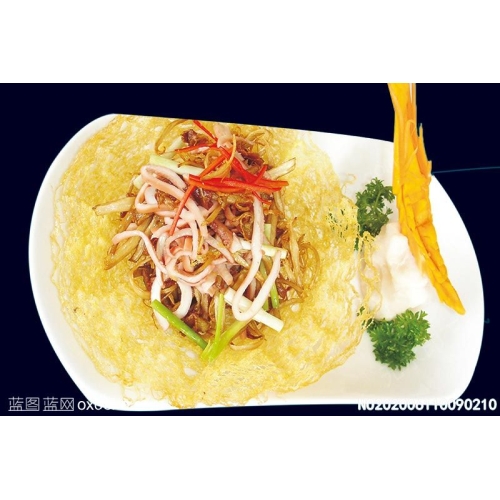 茶树菇炒鲜鱿菜谱湘菜系列美食菜牌素材_作品编号NO:202006110090210