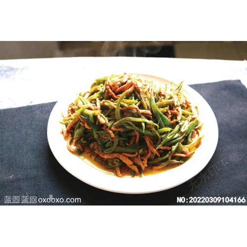 肉丝炒尖椒 原创美食菜谱摄影图片素材_作品编号：20220309104166