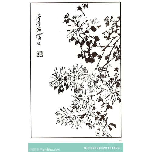 芥子园翎毛花卉画法中国传统国画素材_作品编号：NO:20220320104424