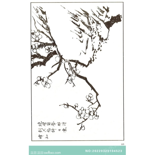 芥子园梅花芥子园梅谱中国传统国画素材_作品编号：NO:20220320104523