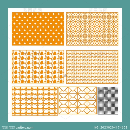 雕刻花纹雕刻纹样镂空花纹样萝卜音符圆圈方格子素材编号_NO：20230204174608
