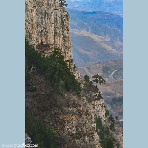 北岳恒山险峰崇山峻岭风景摄影图片素材