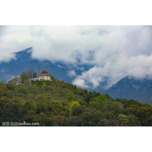 西藏 波密 云雾 高山 商业摄影 商用素材