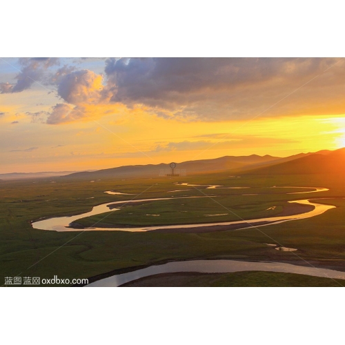 内蒙古 额尔古纳 夕阳 落日 大草原 风情 风光 风景 商业摄影 商用素材