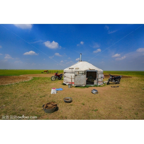 内蒙古牧民居住的蒙古包 大草原 风情 风光 风景 商业摄影 商用素材