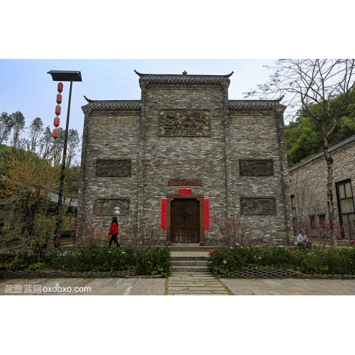 深圳市 甘坑小镇 古建筑 古楼 正拍 串灯 风情 风光 风景 商业摄影 商用素材