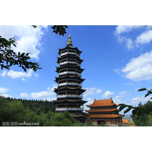 克东 克东县 楞严寺 风景 风光 旅游 旅拍 商业 摄影 商用 图片