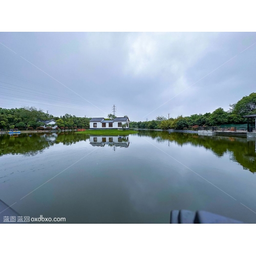 江南水乡风景风光素材白房子湖水无锡风光广阔大视野