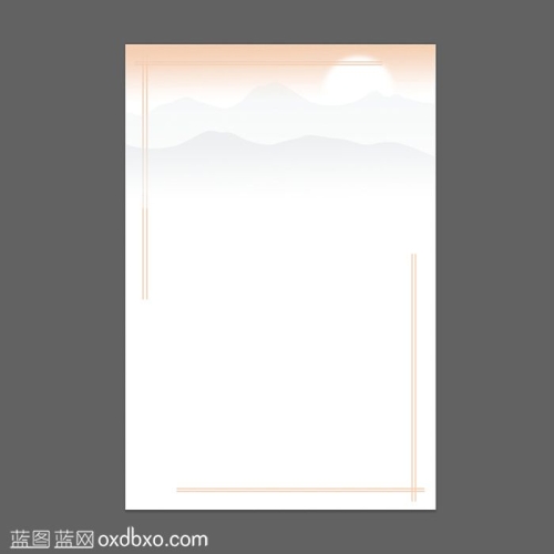 商用素材国风背景素材国潮背景素材山水画背景飘渺温和柔和远山层山俊然白日