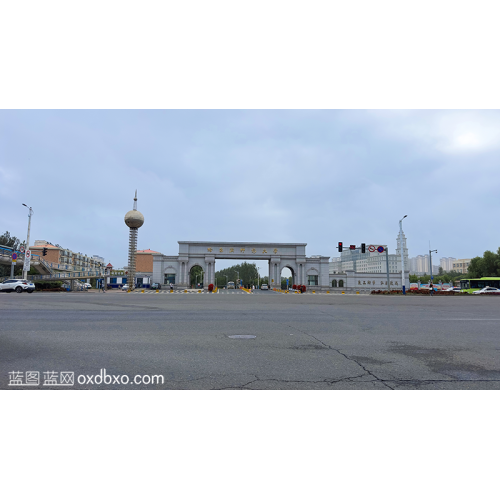免费摄影图片素材哈师大哈尔滨师范大学校门街景摄影图片