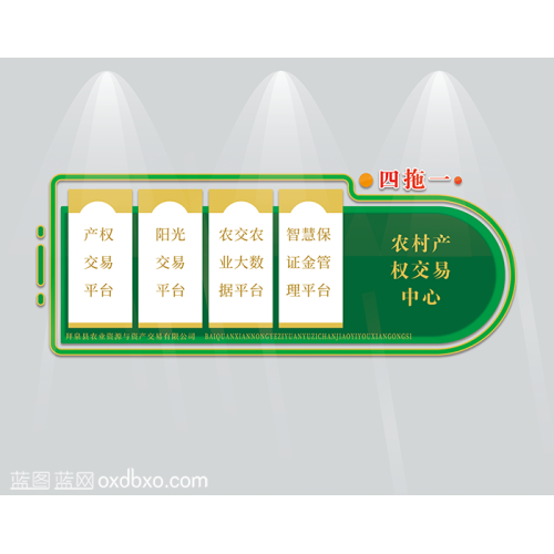 非商文化墙设计素材农交四拖一制度展板展示墙农业资源与资产交易服务有限公司