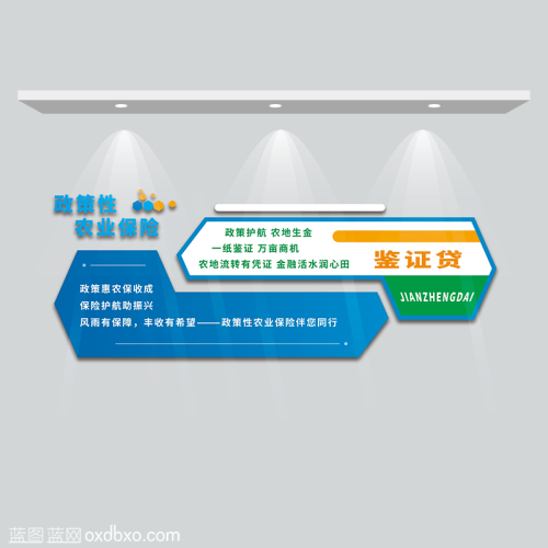 商用素材农村产权交易中心政策性农业保险金融保险文化墙设计素材鉴证贷