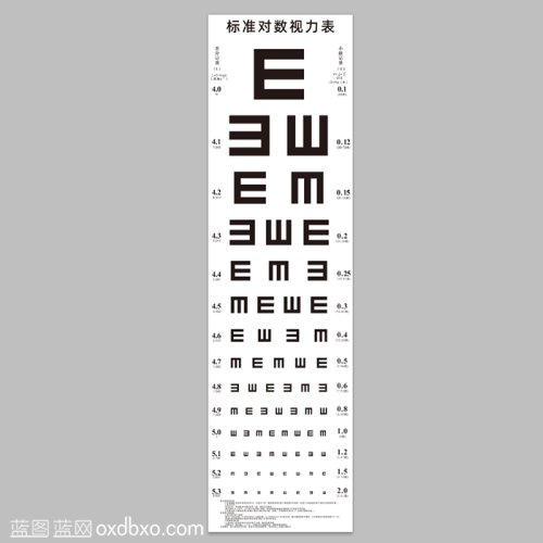 免费设计素材活层标准对数视力表