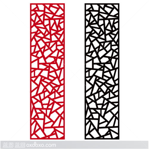 免费设计元素雕刻花纹传统纹样图案三角形装饰屏风格栅